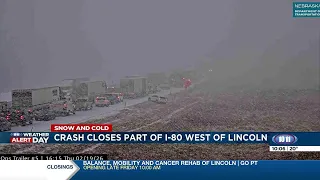 Crash blocks part of I-80 eastbound near Emerald - 10 p m