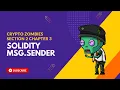 Solidity Tutorial msg sender Crypto zombies Section 2 Chapter 3