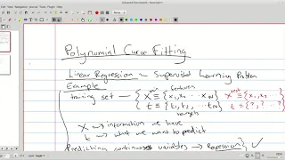 Bayesian ML - Lecture 2 Linear Regression and Polynomial Curve Fitting