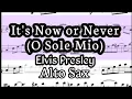 Download Lagu It's Now or Never Alto Sax Sheet Music Backing Track Play Along Partitura
