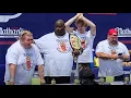 Barforama Nathans 4th of July rules Spike-Asauras Lemonade Chug Contest Loses it on stage