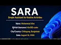 SARA - CS50P Final Project Mohammad Irfan