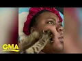 Clingy kitty shows affection by constantly kneading mom s face