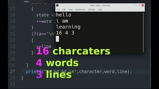 C programming Count characters words lines in Input