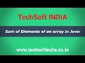How to find sum of elements of an array in Java