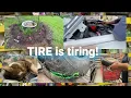 NEW TRAILER TIRE AGAIN NEW SEEDS FOR THE GARDEN AMERICAN TRACTOR SUPPLY SHOP VISIT AGAIN