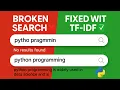 Keyword Search using TFIDF and how to handle Spelling Mistake