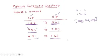 Python Interview Questions Reverse a number