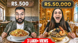 Living on Rs 500 vs Rs 50,000 Food Challenge!