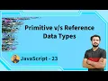 primitive and reference data types in javascript