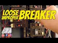 Loose breaker improper breaker Minneapolis Home Inspection