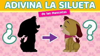 🐶🐱 ADIVINA LA SILUETA DE LAS MASCOTAS 🐰🐦 – juego de atención visual y vocabulario para niños 🧠🎯