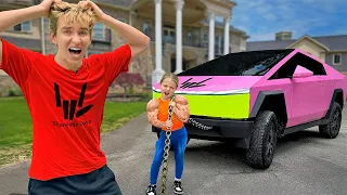 worlds strongest girl vs bullet proof tesla cybertruck 