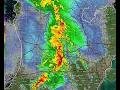 Thursday May 15 2025 Radar Reflectivity for Line of Severe storms that moved across Lower Michigan