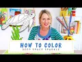 How to Teach Kids to use Colored Pencils EARTH DAY COLORING PAGES