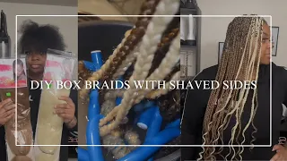 EASY SUMMER HAIRSTYLE BOX BRAIDS SHAVED SIDES HAIRSTYLES