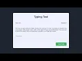 Typing Test Web App Using HTML CSS JavaScript - JavaScript Projects