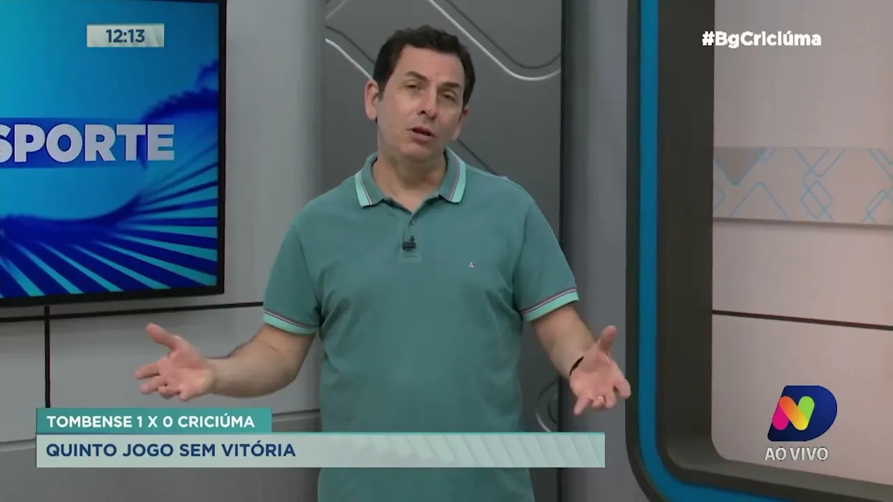 Renato Semensati: Criciúma chega ao quinto jogo sem vitória