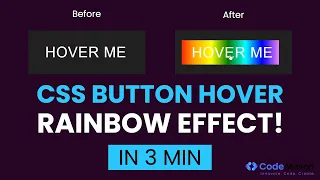 CSS Button Hover Rainbow Effect Amazing CSS Hover Animation in 3min