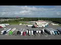 Stunning Aerial Orbit of Pilot Gas Station Unique Perspective from Above