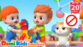 🛝Bermain Bersama di Taman😊Lagu Anak Interaktif Belajar Aman dan Berbagi | Domi Kids Lagu Indonesia