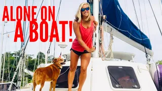 Preparing for a TROPICAL STORM ALONE on a BOAT