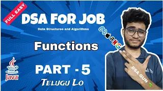 Functions Methods Java dsa course in Telugu Part - 5 Engineering Animuthyam