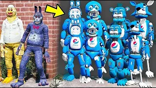 ANIMATRONICS JRs vs PEPSI ANIMATRONICS ASSOMBRADOS? | GTA V Five Nights at Freddy's