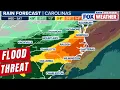 Storm Threat Shifts Into The Mid-atlantic And Carolinas Raising Flash Flood Concerns