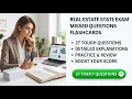 Real Estate State Exam Missed Questions Flashcards 27 Questions with Explained Answers 2026