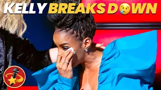 kelly breaks down after this powerful blind audition 