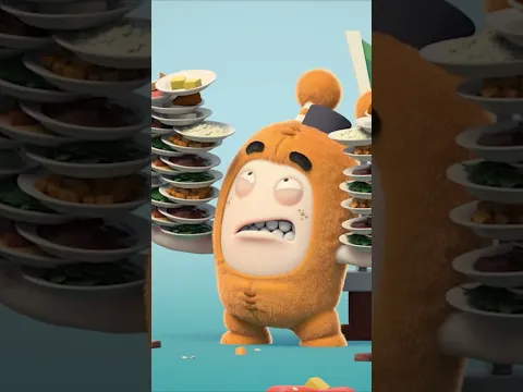 DON'T DROP THE PLATES! 🍽️ Uh Oh! #Shorts #Oddbods #FunnyCartoons