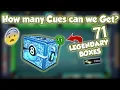 8 Ball Pool - Luck Opening 70 Legendary Boxes 50M Berlin Win with Valkyrie Cue No