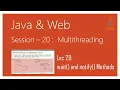 Multithreading in Java Inter Thread Communication wait and notify Methods in Java