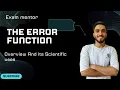 Error Function Basic Overview Probability Integral Exam Mentor BSC MSC Physics Math NET UG