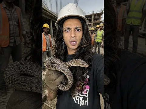 SNAKE STUCK IN A CONSTRUCTION SITE MUMBAI  !!!