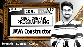 Java Constructor in Tamil Object Oriented Programming in Tamil Unit 1 CS3391 in Tamil JAVA