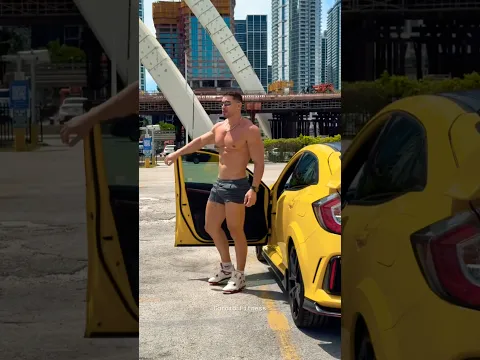 Gymnastics attitude status for bodybuilder  outside Lamborghini #gym #fitness #gymlife #shorts ￼