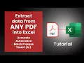 How to Convert ANY PDF to Excel The BEST method