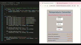 Temperature Converter HTML CSS JavaScript