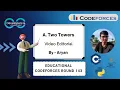 A Two Towers Educational Codeforces Round 143 Codeforces DCC NIT-A