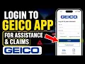 How to login to GEICO App for roadside assistance and claims - Easy Tutorial