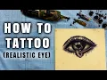 How to Tattoo on Artificial Skin Realistic Eye Tattoo Tutorial