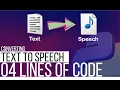 Text to speech converter Pyttsx3 With 4 lines of python program Coderomantor