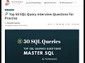 50 SQL Queries for Practice with Solutions