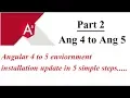Angular 4 to Angular 5 installation update