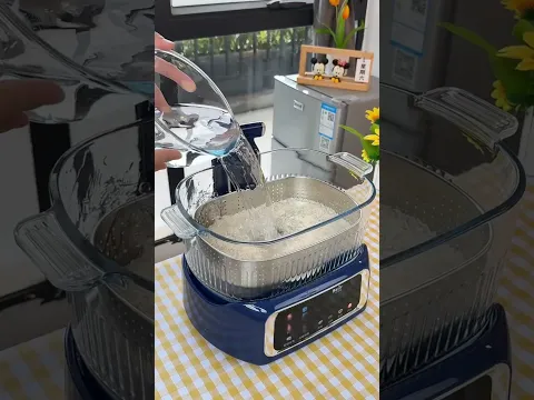 Rice cooker with rice water separation function automatically drains rice water while cooking #short