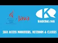 Java access modifies methods classes
