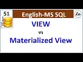 Difference between View and Materialized View SQL Server