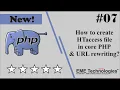 How to create HTaccess file in core PHP and URL rewriting
